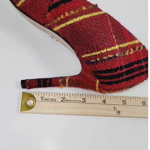 Sam Edelman Hazel Pointed Toe Pumps in Red Multi, sz 8 Wide - Picture 11 of 12